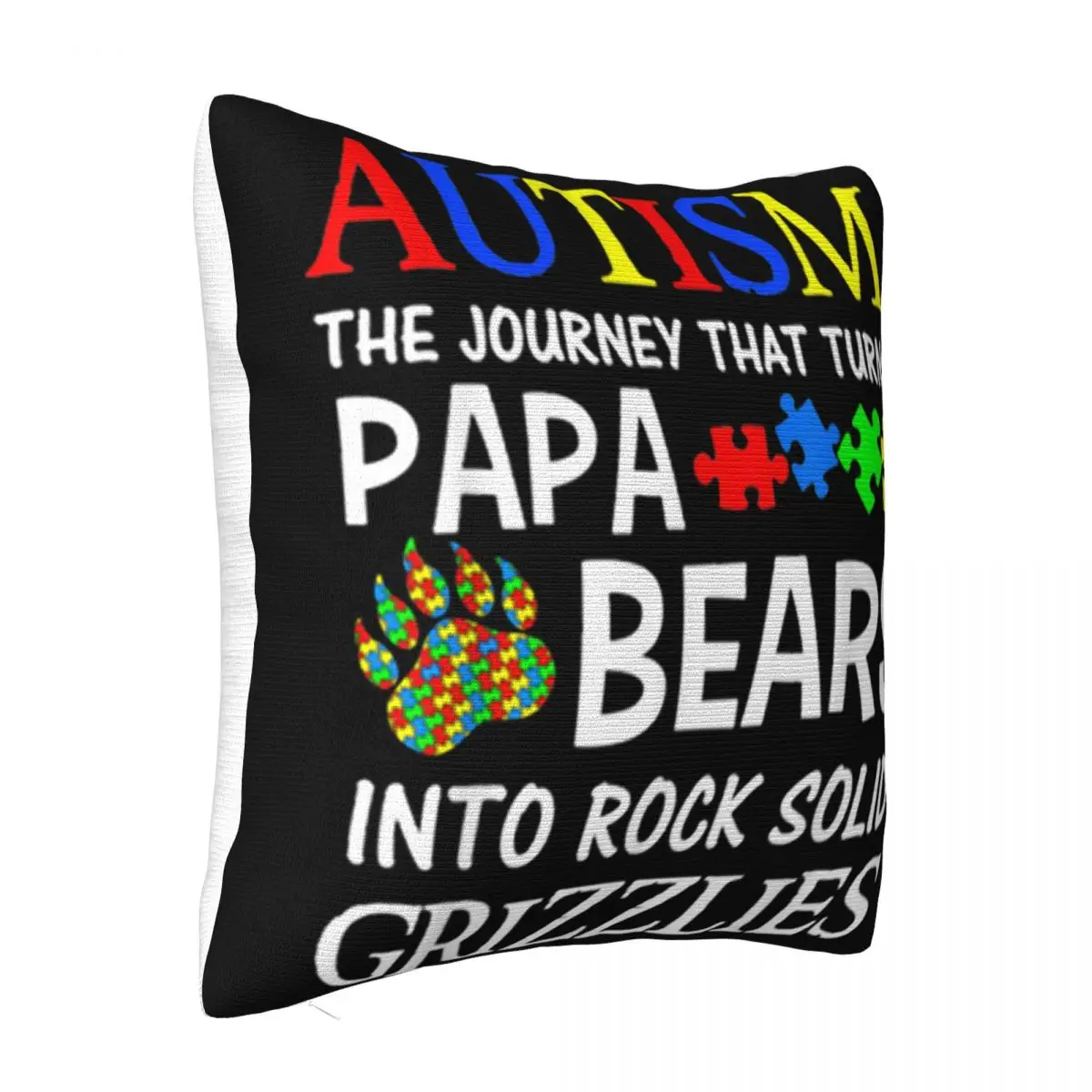 Autism Dad Papa Bear Autism Awareness Puzzle Gifts Harajuku Brand New Customiz Top New Brand Pillow Case