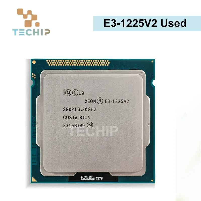 100% Original Xeon E3 1225 v2 Processor E3-1225v2 CPU 3.2 GHz Quad-Core Quad-Thread 8M 77W LGA 1155 For B75 Motherboard