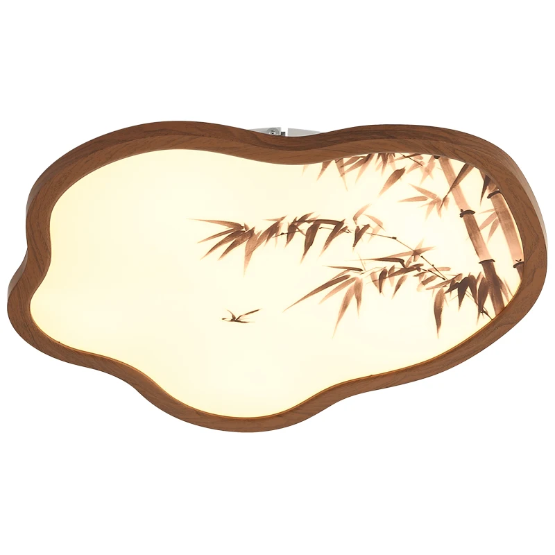 Chinese Retro Wood Grain Bedroom Ceiling Lights Minimalist Ceiling Lamp For Study Cloakroom Corridor Indoor Lighting Decor Lamps
