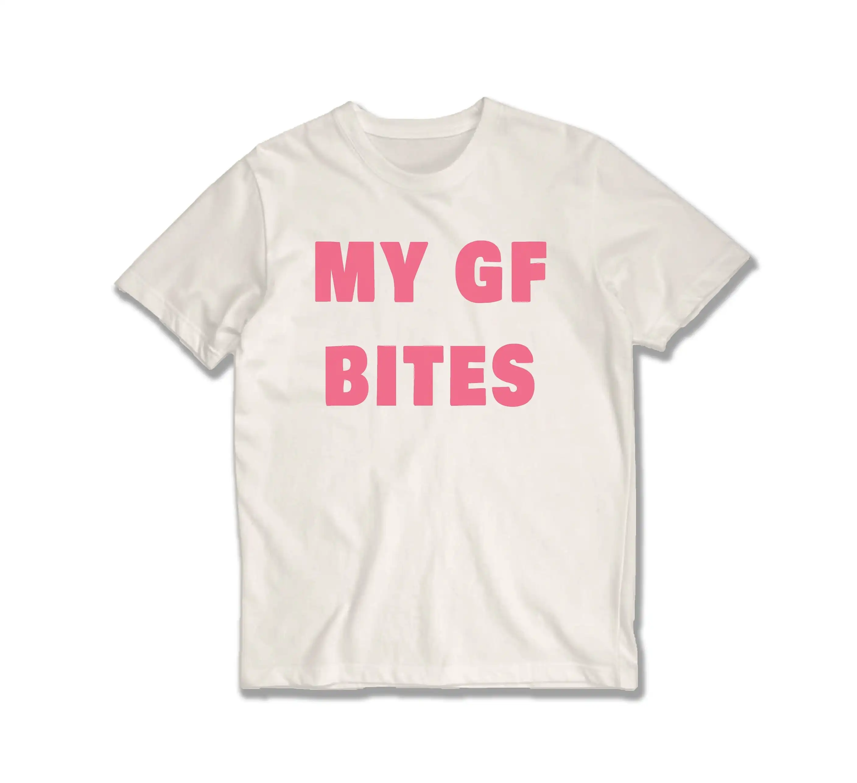 

My Gf Bites Shirt Girlfriend T Funny Gag Boyfriend Meme Y2K Aesthetic Quote