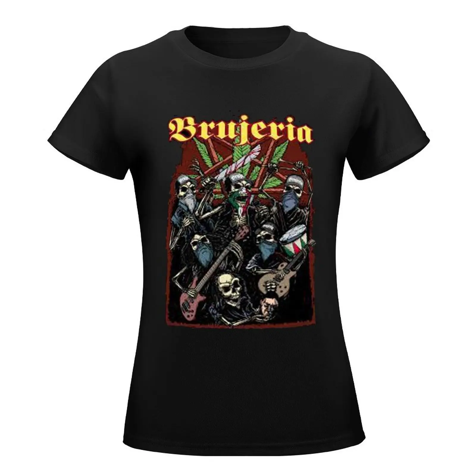 brujeria T-Shirt summer top funny anime clothes oversized workout shirts for Women