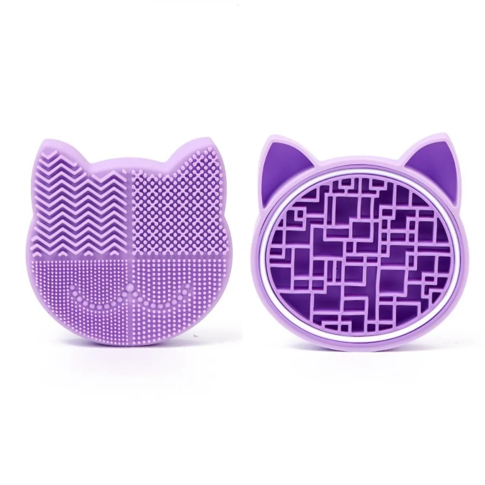 Silicone Makeup Brush Cleaning Box 2 in 1 Portable Washing Brush Pad Dry And Wet Multifunction Make Up Tool Scrubber Box