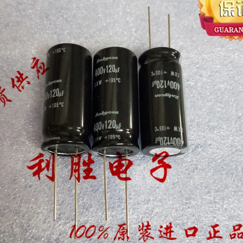 2 PCS 120 UF 400 V Capacitor Eletrolítico 400V120 UF Alta Frequência Baixa Resistência