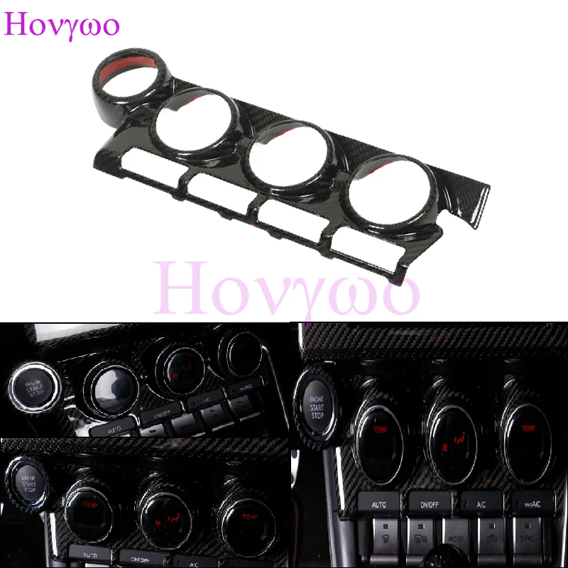

Real Dry Carbon AC Climate Switch Button Panel Trim Air Conditioner Cover For Subaru BRZ Toyota GR86 2022up