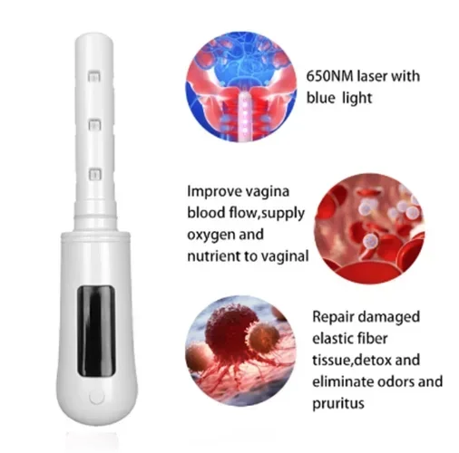 Feminino feminino tratamento de vaginite ginecológica vermelho azul led dispositivo terapia luz infravermelha limpa substância prejudicial
