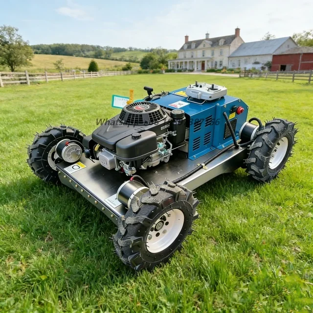 All Terrain Remote Controlled Lawnmower Four Wheel Intelligent Orchard and Farm Zero Turn Mowing and Trimming Machine JINGYU