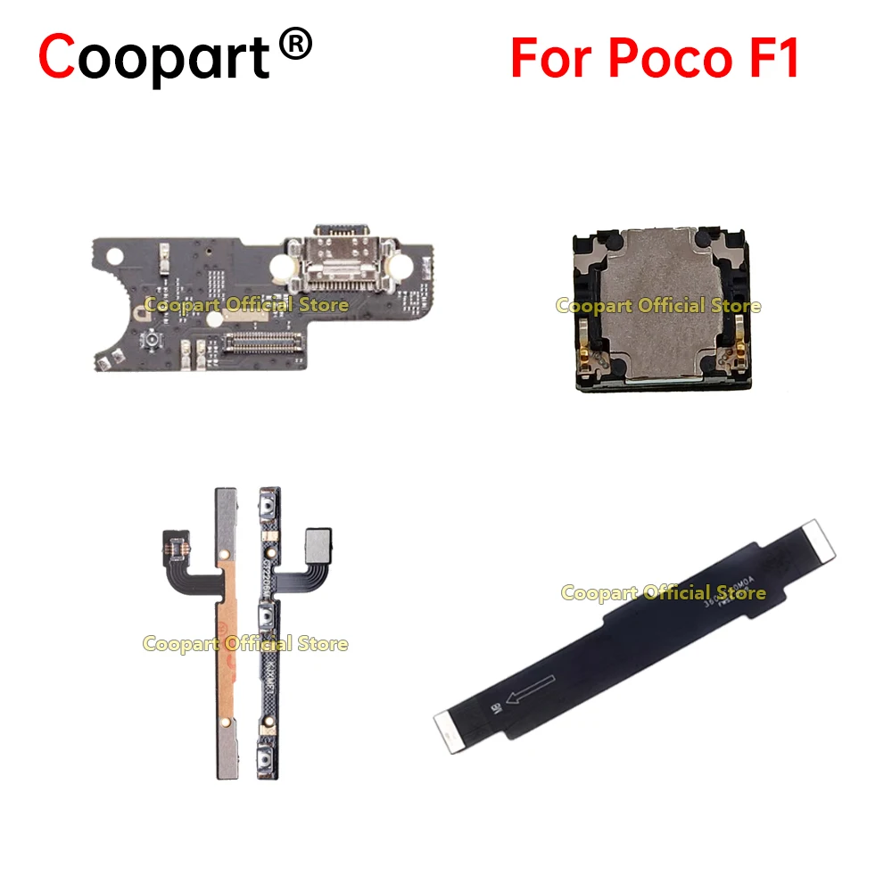 Camera Glass USB Charging Board Power Volume Flex Earpiece Speaker Receiver For Xiaomi Pocophone Poco F1 Main Motherboard cable