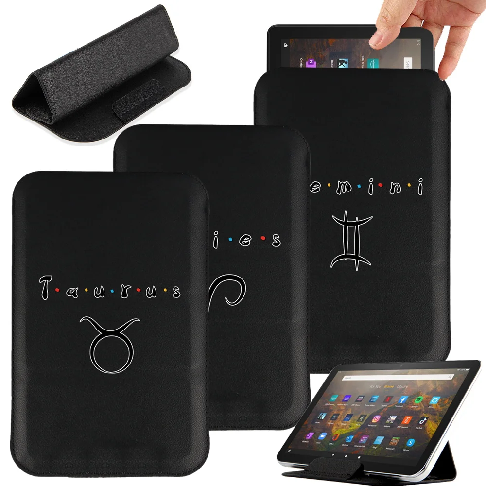 Tablet Case Voor Fire 7/Hd 8/Hd 10/Hd 8 Plus 10 Plus Pu Lederen Mouwen magnetische Stand Cover Constellation Serie Pouch