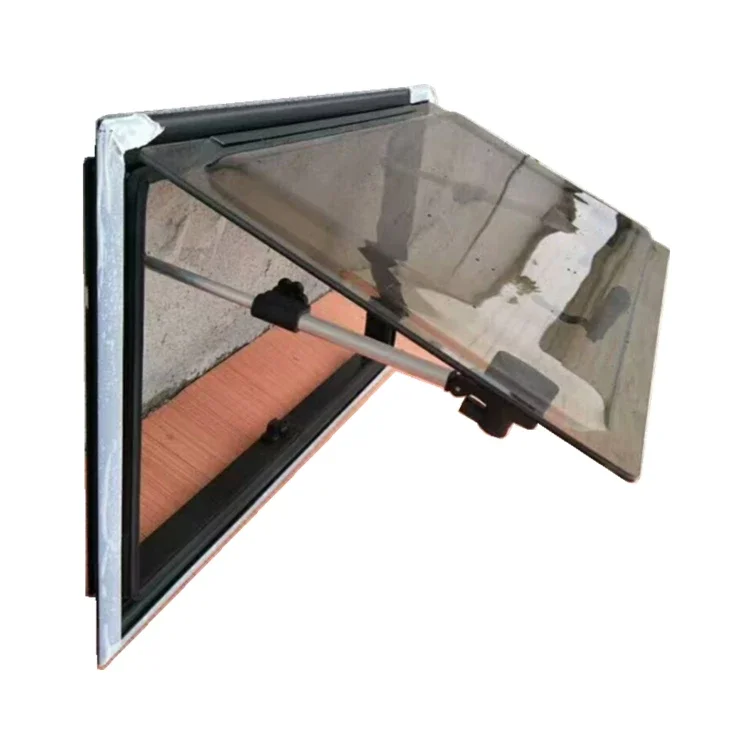 Manufacturer Aluminum Alloy Rv Caravan Double Acrylic Side Window With Pleated Blind And Fly Screen