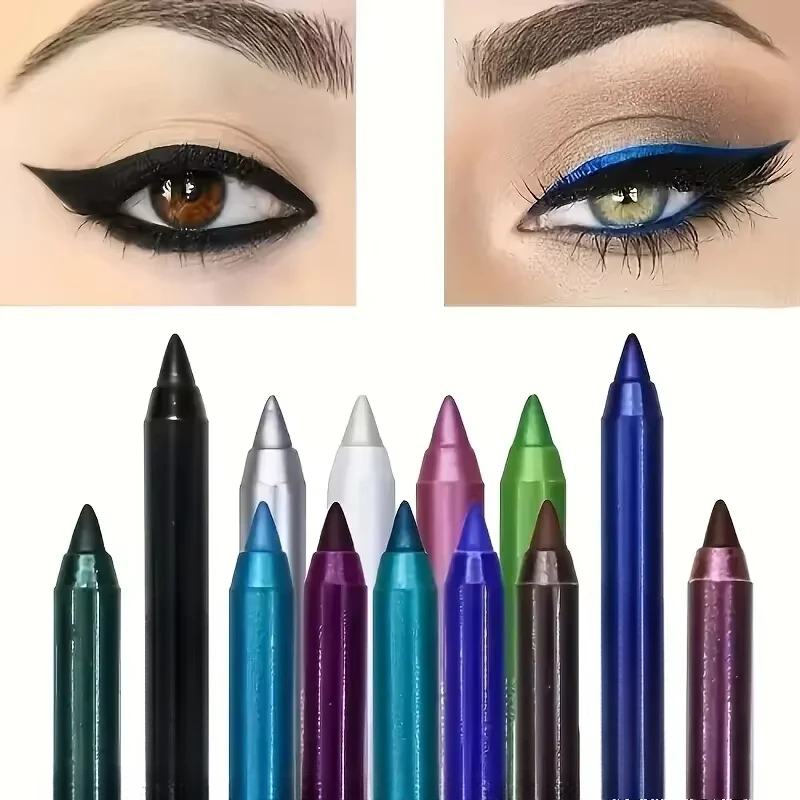 Zijderups Parelmoer Oogschaduw Pen Eyeliner Gel Waterdichte Wenkbrauw Pen Hoogglans Kleur Pen