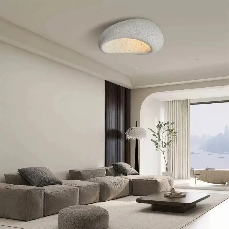 Wabi-Sabi Wind Led Ceiling Lamps Chandelier Nordic Minimalist Gloss Living Room Dining Room Cafe Home Decor Bedroom Lamp