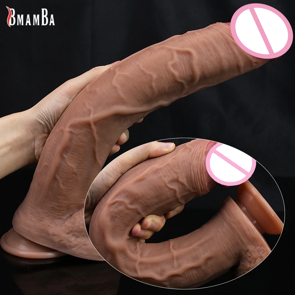 Super Realistic Dildo Soft Skin Feeling Silicone Penis G-point Anal Plug Sex Toy Men\'s Dick Suitable for Gay Vaginal Stimulator