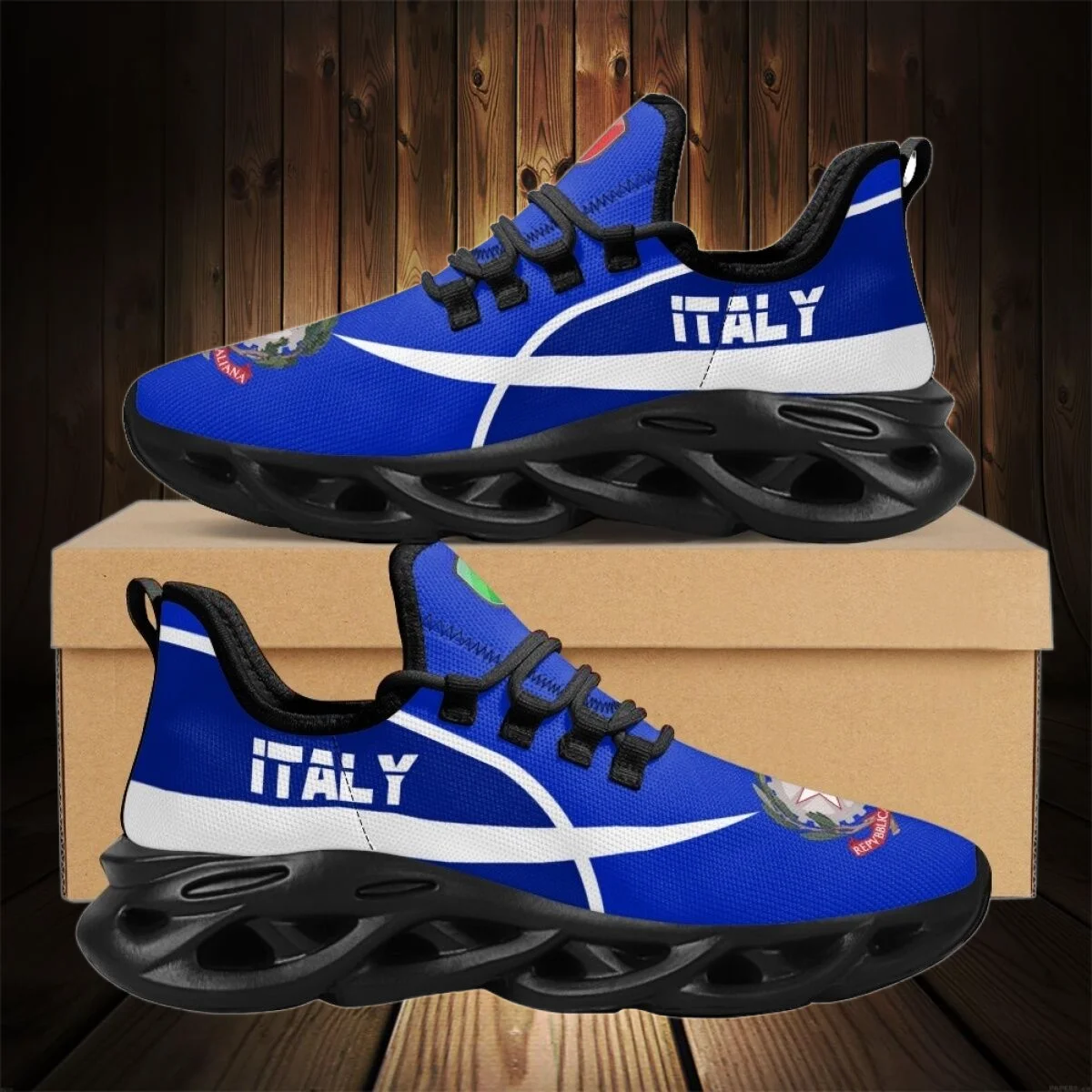 INSTANTARTS New Style Outdoor Running Sneakers for Womens Mens Italy Flag Printed Men's Classic Sport Tennis Shoes Holiday gift