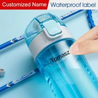 Pegatinas Personalizadas Impermeables Transparentes - Etiquetas con Nombre en Hebreo/Español para Estudiantes Escolares, Material Escolar Ecológico para Niños