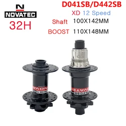 NOVATEC XD 32H MTB Bike Hub Cassette11-12 Speeds Thru Axle 100*142mm/BOOST 110*148mm Cube 11-12V Sram XD 11s 12s Bicycle Freehub