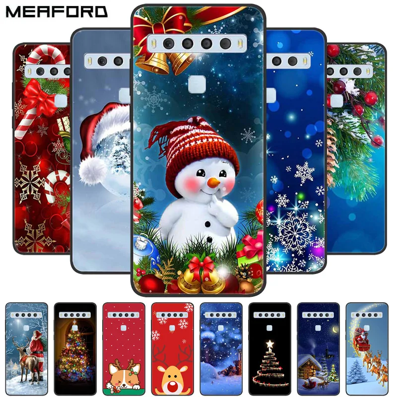 Christmas Case For TCL 10L 10 Pro T799H Silicone Soft TPU Cover for TCL 10Pro / 10 SE / 20 XE / TCL 10 5G UW Case Coque Fundas