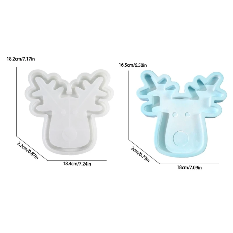 Christmas Deer Shaped Tray Silicone Mold Epoxy Resin Jewelry Dish Mould Serving Platter Mold Stylish Home Decoration