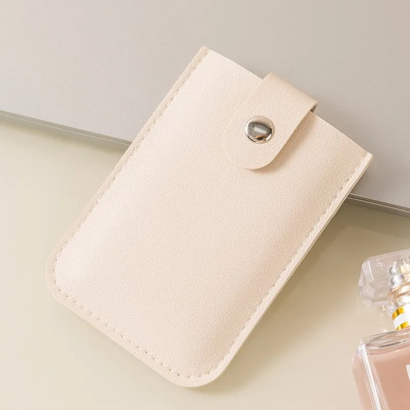 Fashion Women Portable Mini Card Wallet Pull-Out Type 5 Card Pocket Pu Leather Purses Laminated Concealed Id Card Holder For Men