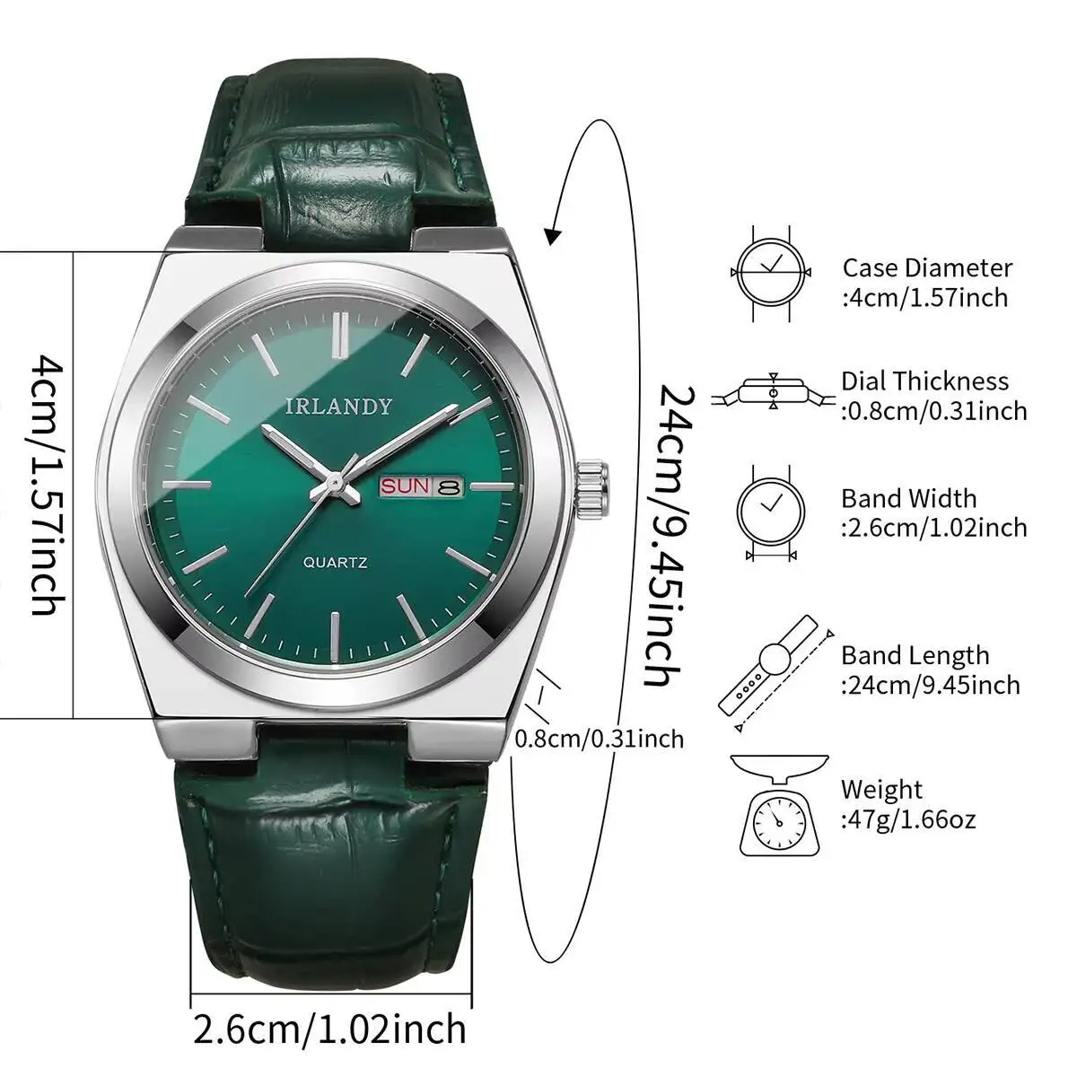 Jam Tangan Kuarsa Kalender Pria Modis Jam Tangan Bisnis Pria Tali Kulit Sederhana Jam Tangan Reloj Hombre (Tanpa Kotak)