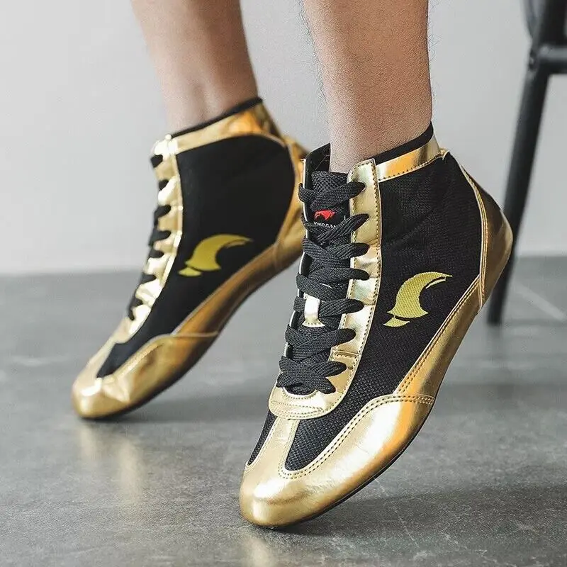 Professional Wrestling Shoes Mesh Men's and Women's Boxing Boots Competition Sports Fighting Shoes Designer Boxing Shoes