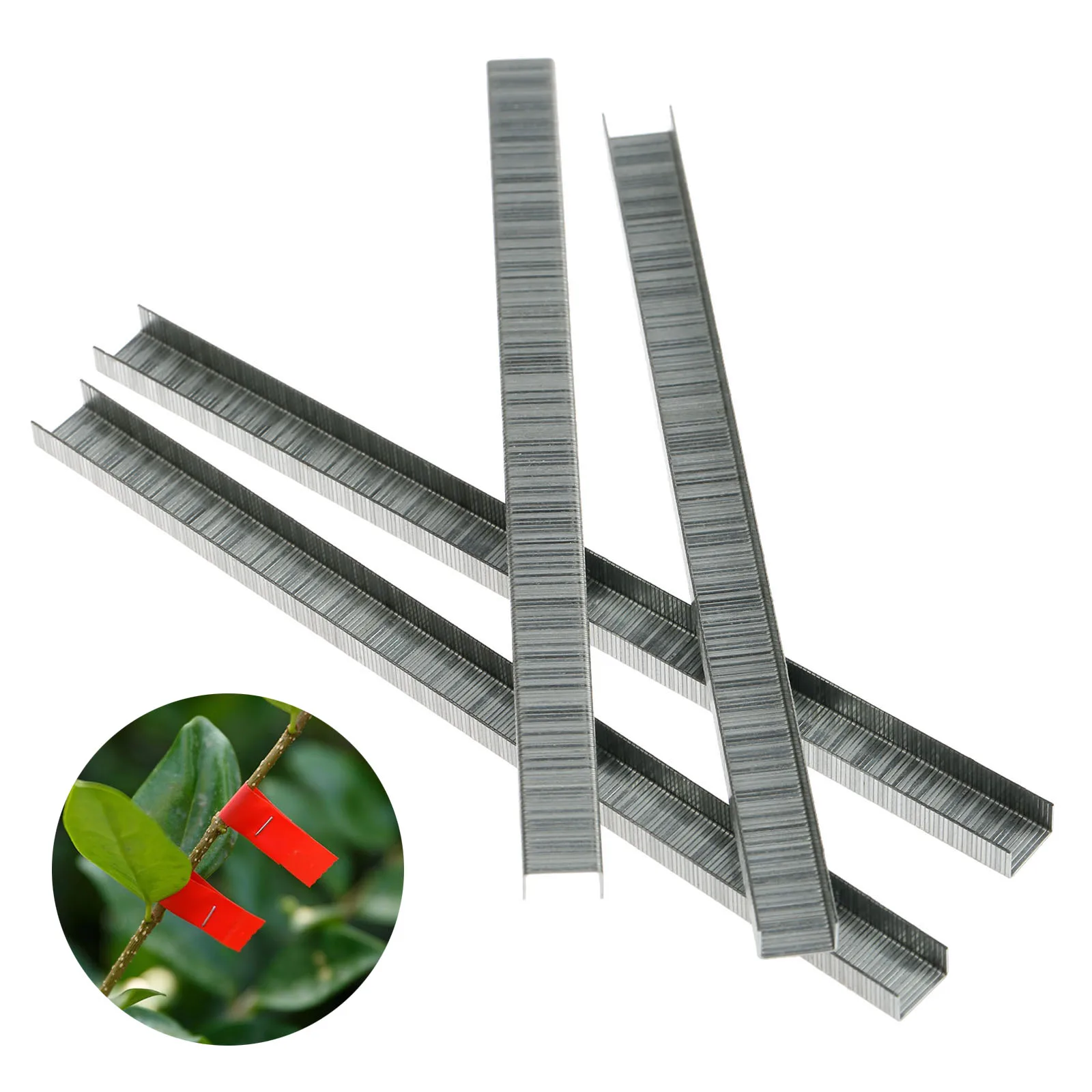 10000pcs/Box 604C Garden Staple Pin Binder Nail Tapetool Tapener Fruit Tree Branch Stem Strap Tool Plant Garden Trunk Connect