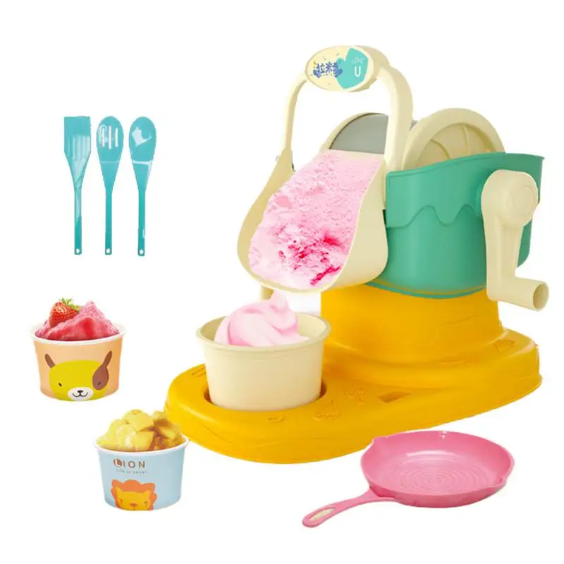 

Toy Ice Cream Set Parent Child Interactive Edible Smoothie Machine Fun Ice Cream Maker Toys Kitchen Accessories For Pretend Play