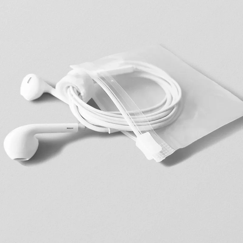 TETP 50Pcs Mini Transparent Zipper Bags For Data Cable Earphone Storage Jewelry Necklace Earrings Packaging Display Favors