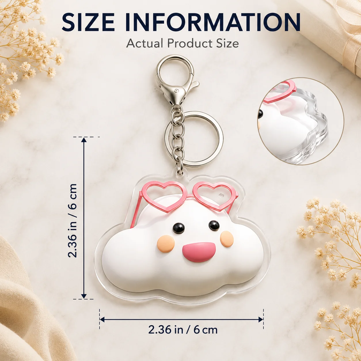 Customized Special Shape Acrylic Keychain Pendant, Unique Gift