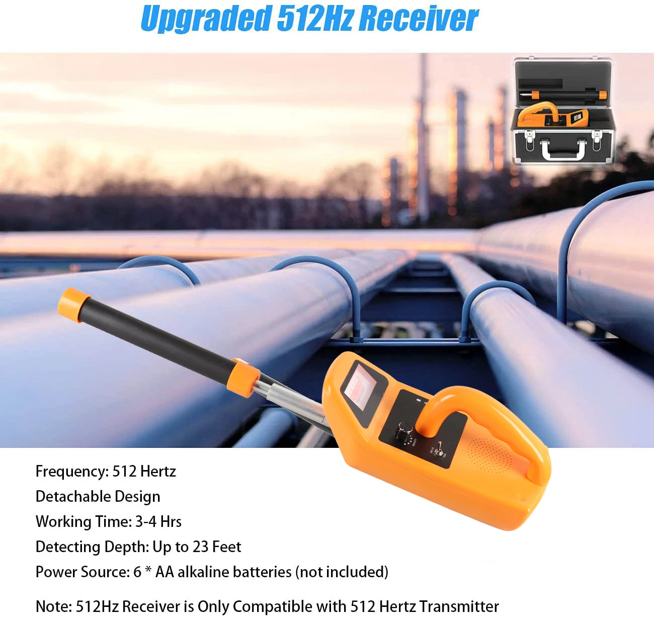 Cable de cámara de inspección de drenaje de alcantarillado, tubería, 9mm, 60m