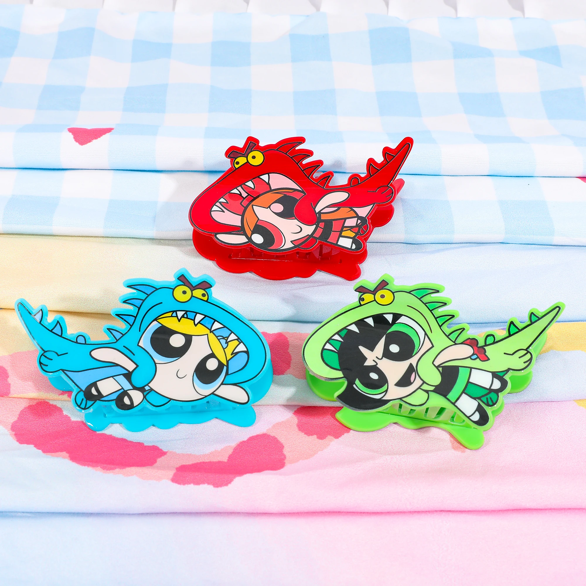 1 szt./3 szt. Urocza spinka do włosów z Dziewczynkami Mocy, wielofunkcyjna ozdoba do włosów, spinka do włosów