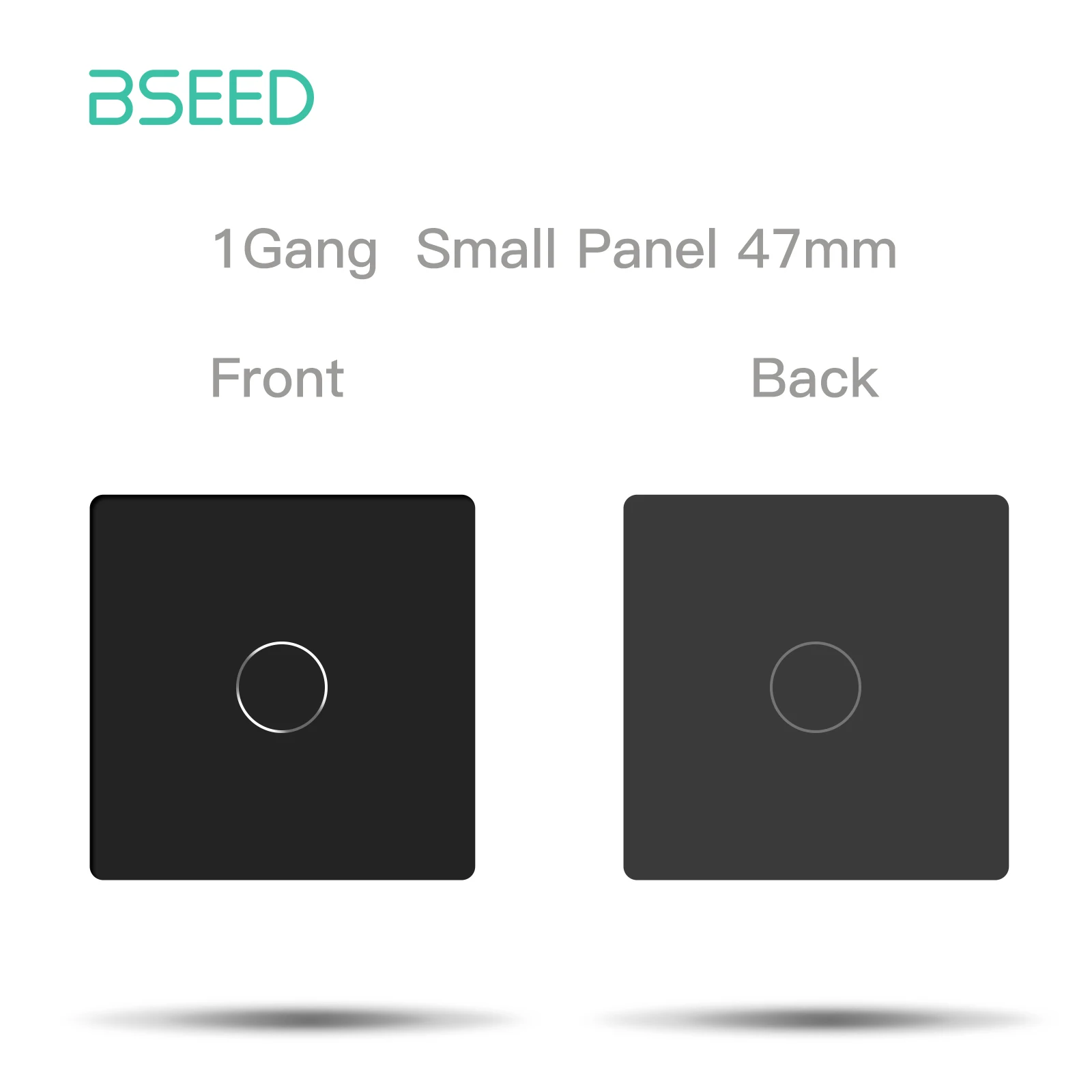 BSEED 1/2/3Gang Wand Touch Schalter Kleine Glas Panel 47mm Dimmer Vorhang Kristall Panel Teile Nur DIY Kombinieren Mit Glas Rahmen