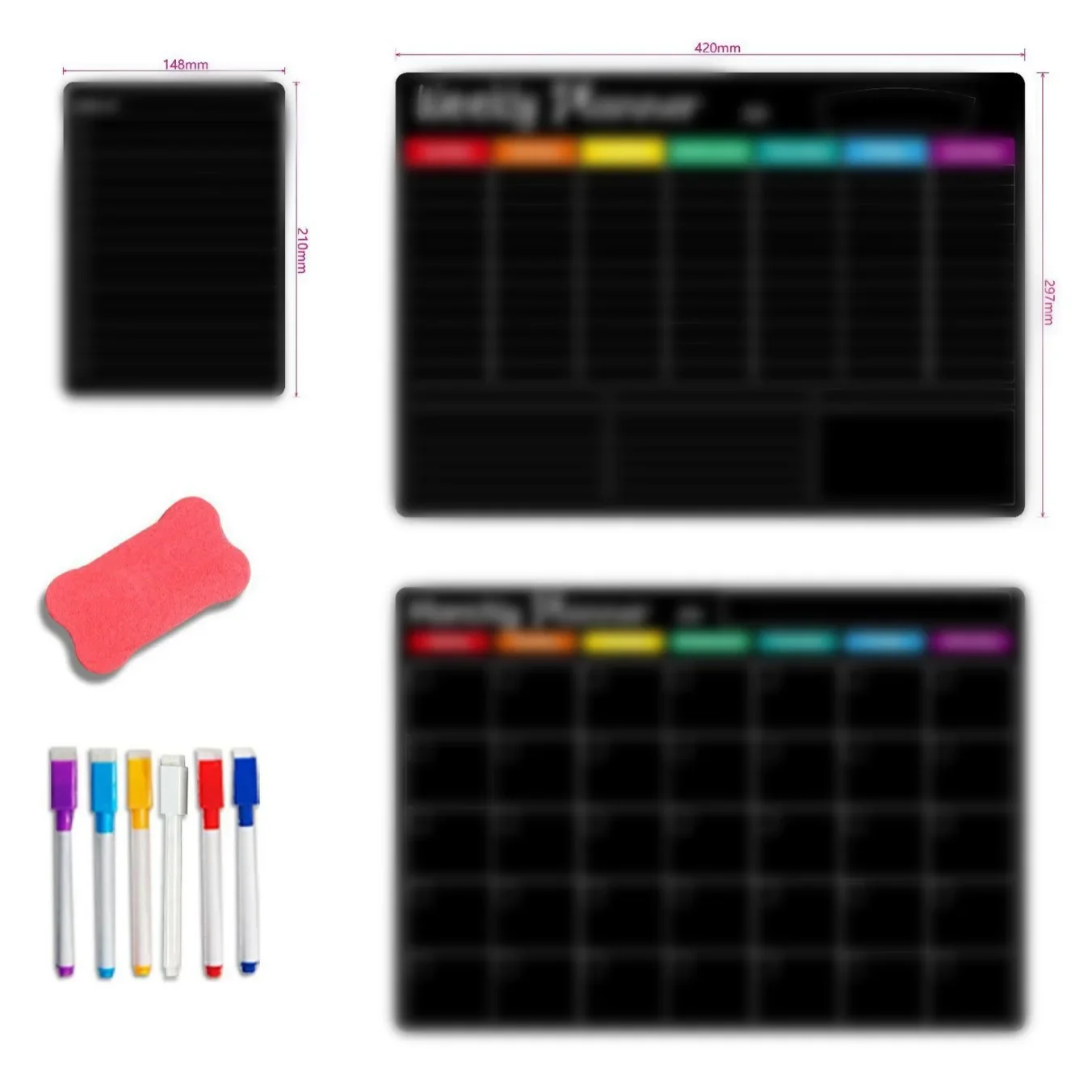 المغناطيسي الثلاجة ملصق التقويم السبورة الجدار ملصق خطة التعلم الجدول الثلاجة ملصق رسالة المجلس A3 #6