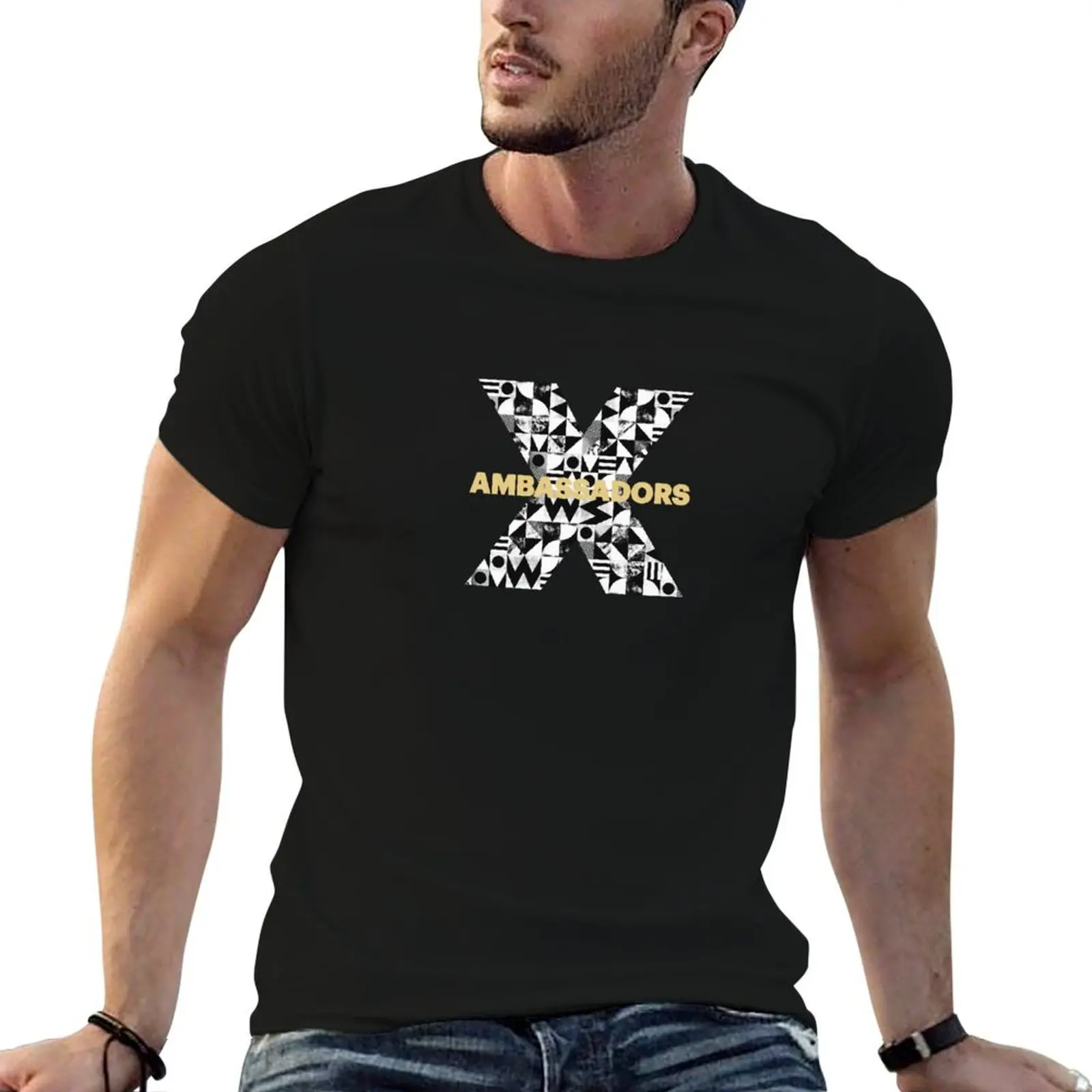 T-Shirt du groupe X Ambassadors pour homme, t-shirt en coton épais, t-shirt de créateur pour homme, t-shirt en coton 100%