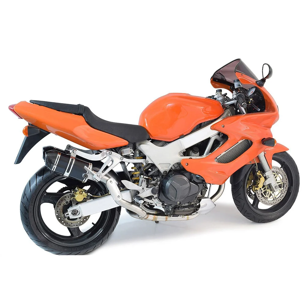 エキゾーストサイレンサー用スリップオンエキゾーストパイプ,ホンダvtr 1000 f,スーパーホーク,1997, 1998, 1999, 2000,2006-f