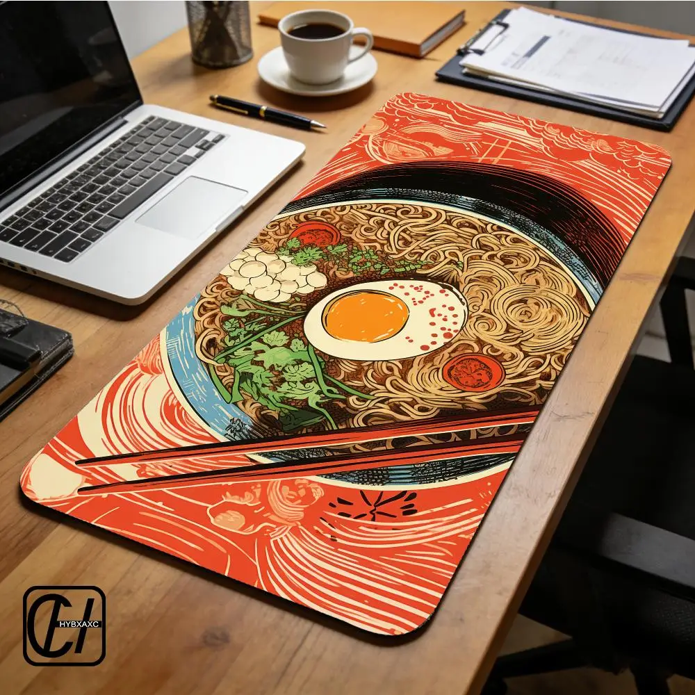Ramen Bowl Mouse Pad XXL Mouse Pad Large Non-Slip Lock Edge Keyboard Pad Anti-Slip Gaming Desk Mat Office Pad XAXC