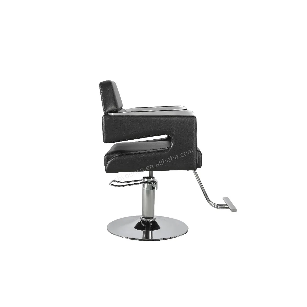 Black Purple Salon Styling Chair Modern Easy to Clean Hairdressing Chair Hydraulic Barber Chair for Beauty Salon