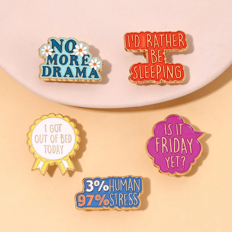 Limited Edition Enamel Pins Custom Quotes Anti Social Colorful Slogan Metal Brooch Lapel Badge Fashion Jewelry Gifts For Friends