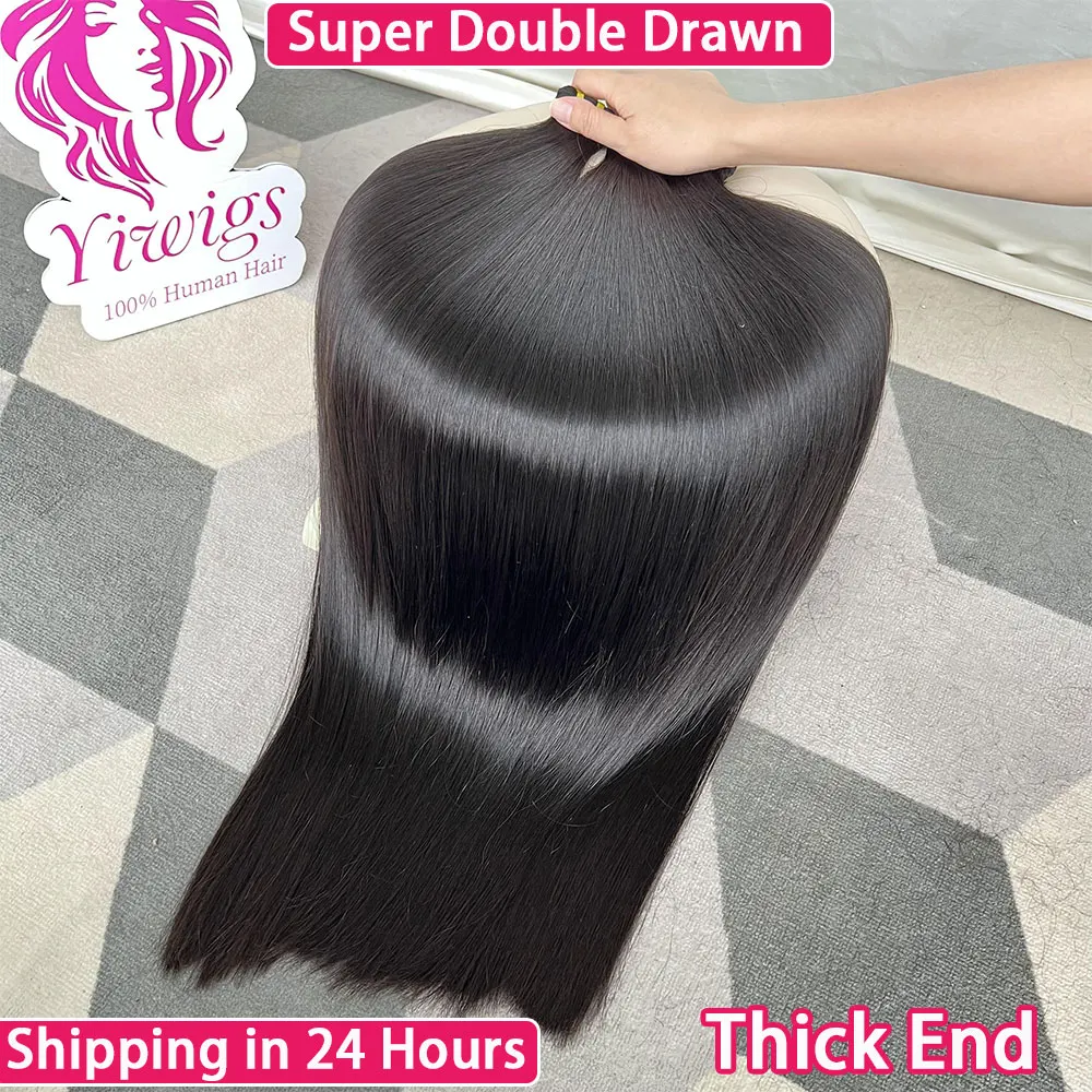 

Наращивание волос Yiwigs: 100% натуральные вьетнамские прямые волосы Double Drawn, черные, 10-30 дюймов, для наращивания и плетения.