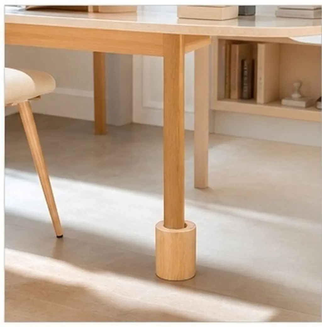 4Pcs Wood Furniture Riser Set Round Cylinder Bed Lifters Heavy Duty Wooden Height Extender for Sofa Desk Dresser Table Stable
