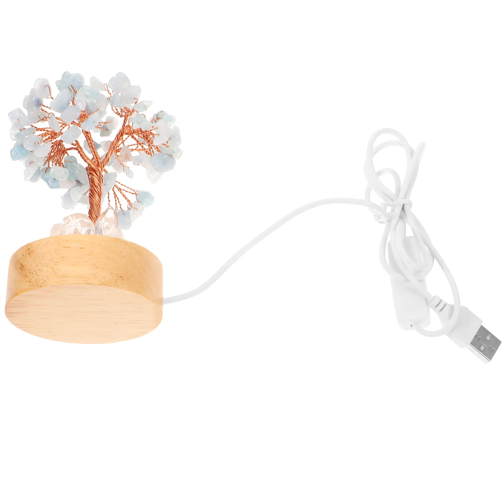 

Blue Crystal Tree Night Light Aesthetic Bedside Lamp Unique Decorative Crystal Lamp for Home Office Room Decoration