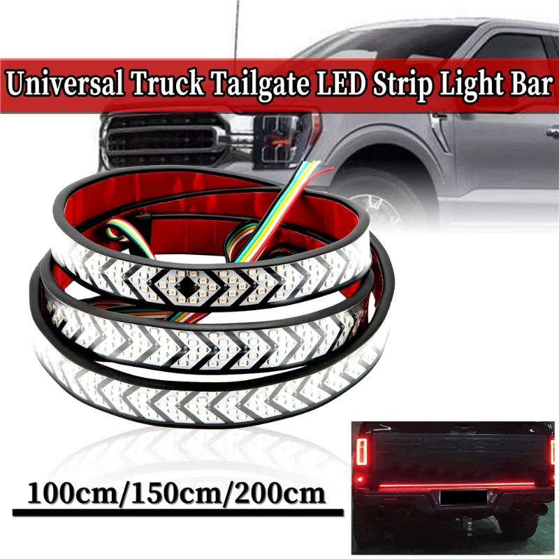 1 Pc Multifunction Universal 12V 24V Car LED Tailgate Light Brake Reverse Turn Signal Lamp Warning LED Strip Replacement Parts