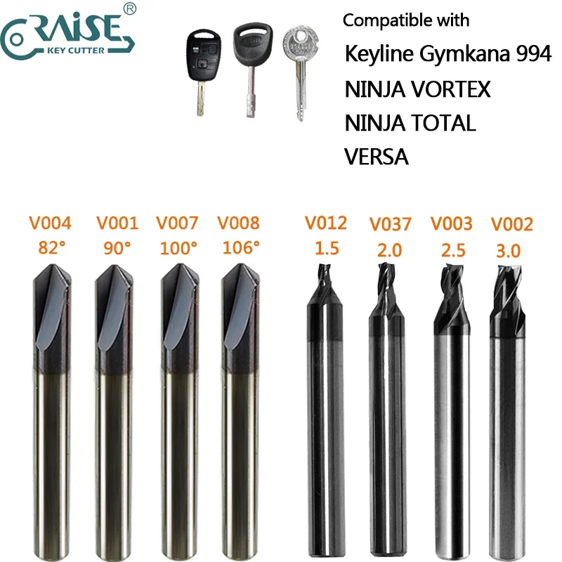 

Фреза V001 V003 V007 V008 V012 V037 V004 V002 T08, совместимая с Keyline NINJA VORTEX TOTAL GYMKANA 994