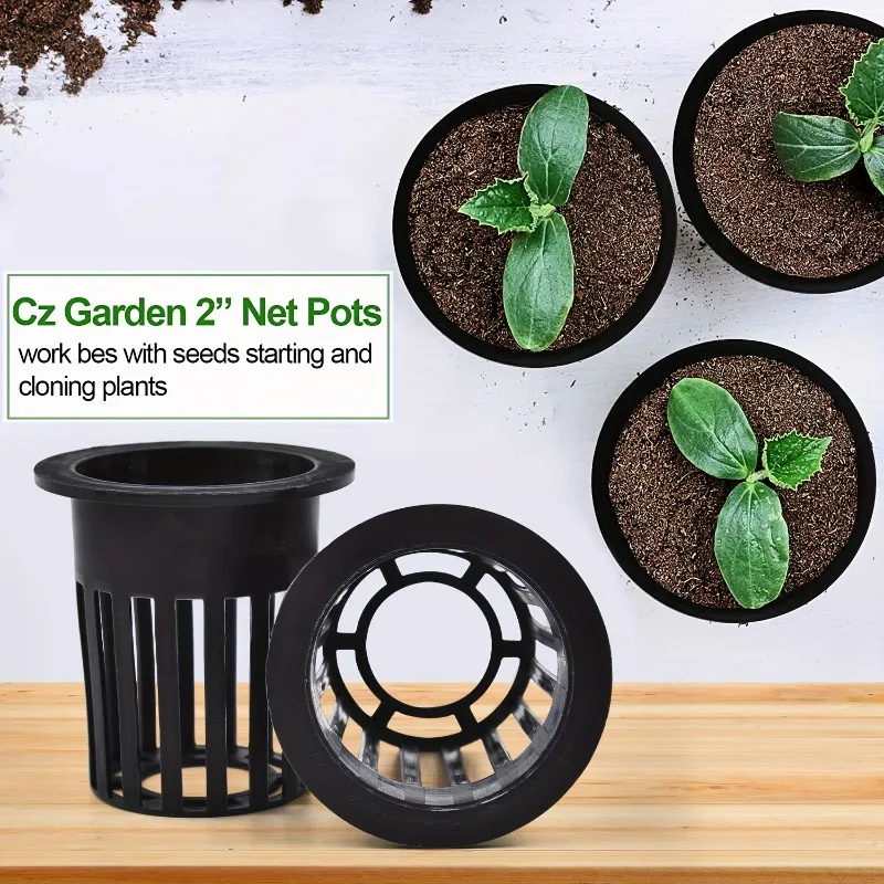 10/30/50PCS 2 inch Net Pots for Hydroponics, Garden Slotted Mesh Heavy Duty Net Cups Wide Lip Design,Durable hydroponic Baskets