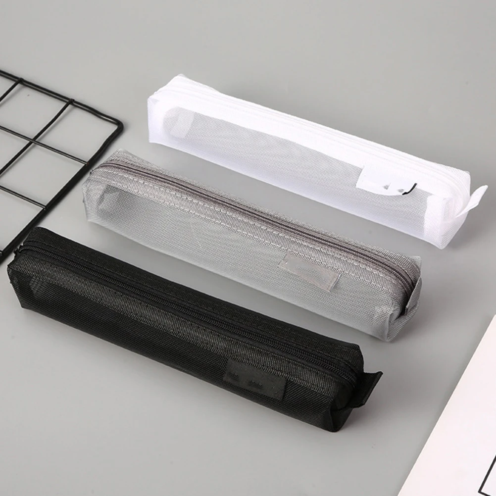 

2 Pcs Exam Pen Bag Clear Pencil Case Transparent Stationery Storage Pouch