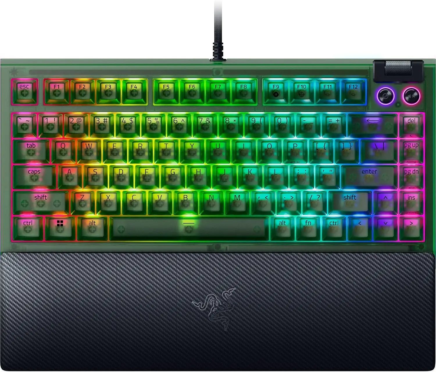 

Hot-Swappable Mechanical Gaming Keyboard: Compact, Durable with RGB Lighting and Media Keys