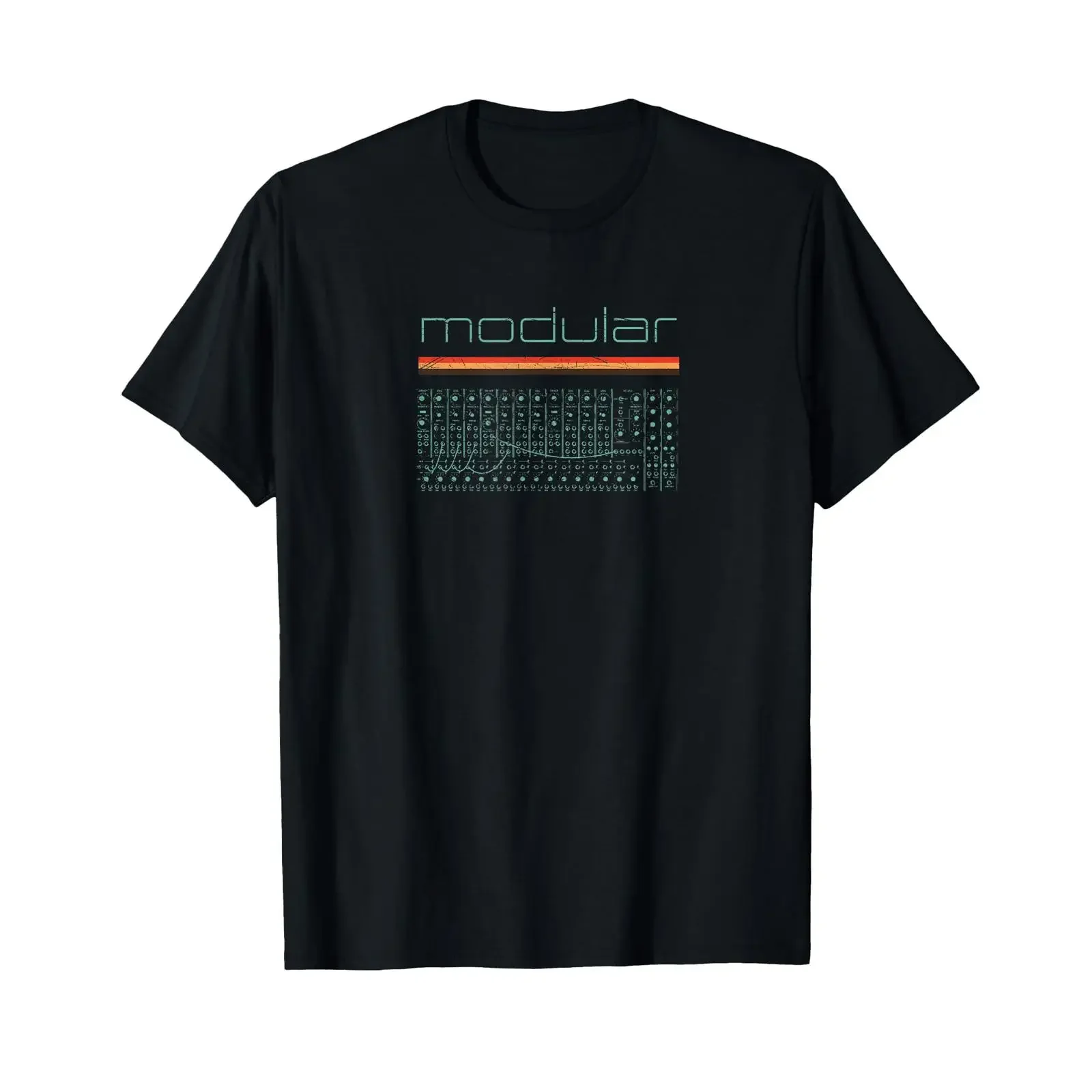 Vintage Modular Synthesizer Analog DIY Synth Nerd T Shirt vintage Washed homme Stylish Comfortable Unisex Stretched Slightly