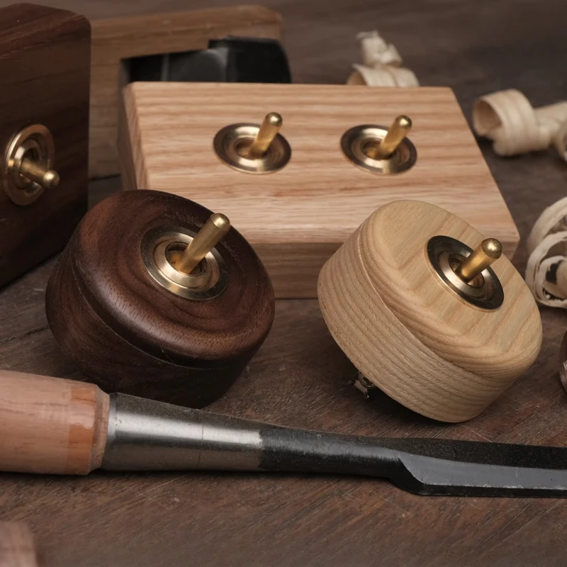 

Выключатель света из цельного дерева в японском стиле, настенная электрическая пластина из натурального дерева, фурнитура для домашнего декора, современная крышка выключателей