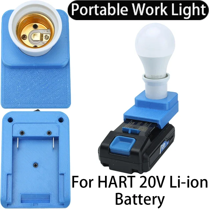 

Portable E27 Socket LED Light Bulb for HART 20V Li-ion Battery 5W LED Work Light E27 Bulb Portable Cordless Work Light