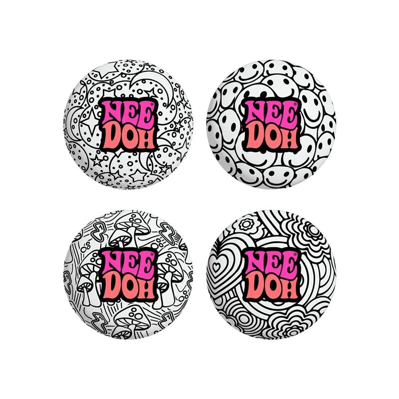 Schylling Needoh Press-Doh Color Changing Squeeze Fidget Relief Sensory Ball Dough Filled Fast Rebound Stress Toy For ADHD Gift