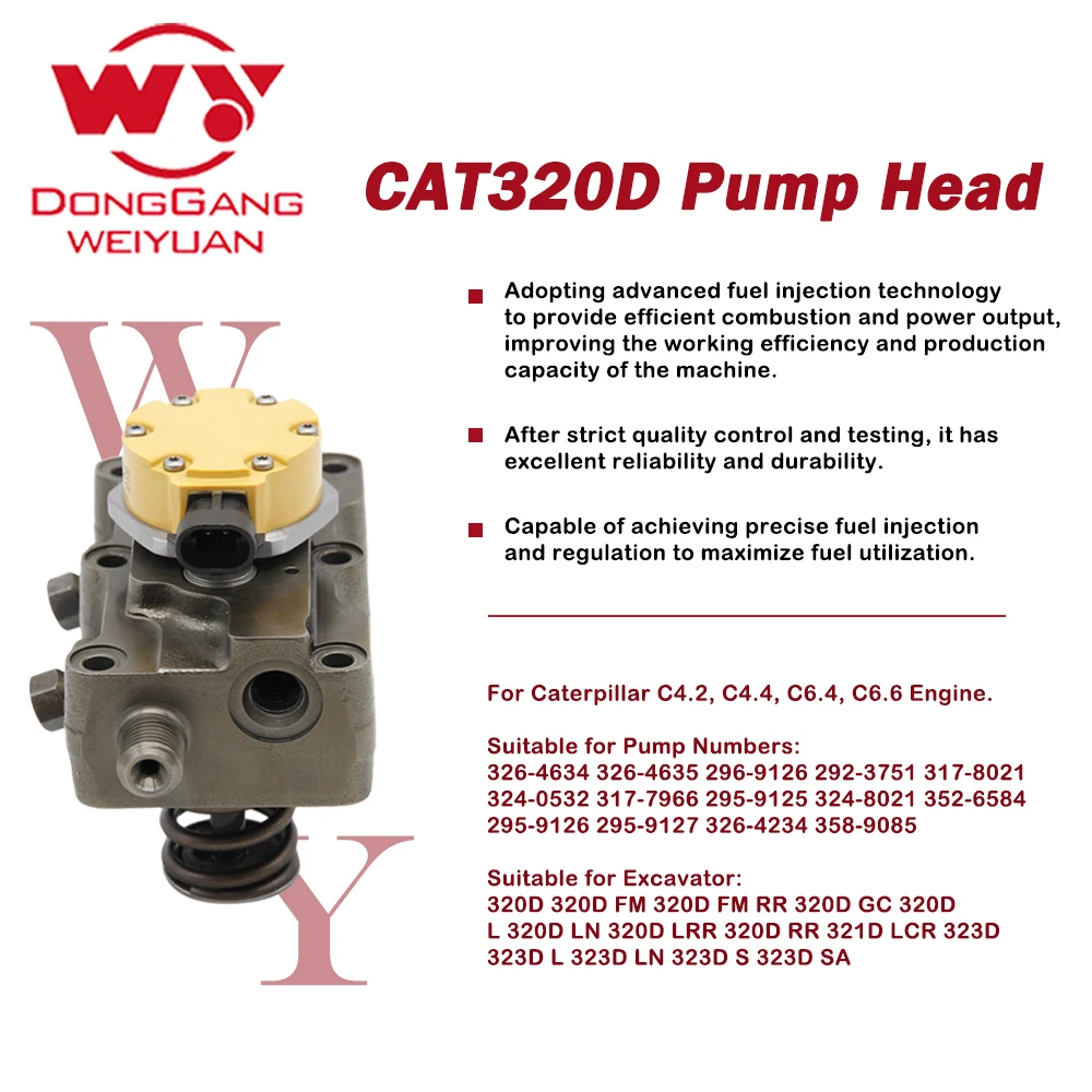 320D Head Rotor, pump head,for Caterpillar 326-4635/317-8021/324-0532/317-7966/296-9126 fuel pump,for C6.4/C6.6/C4.2/C4.4 engine